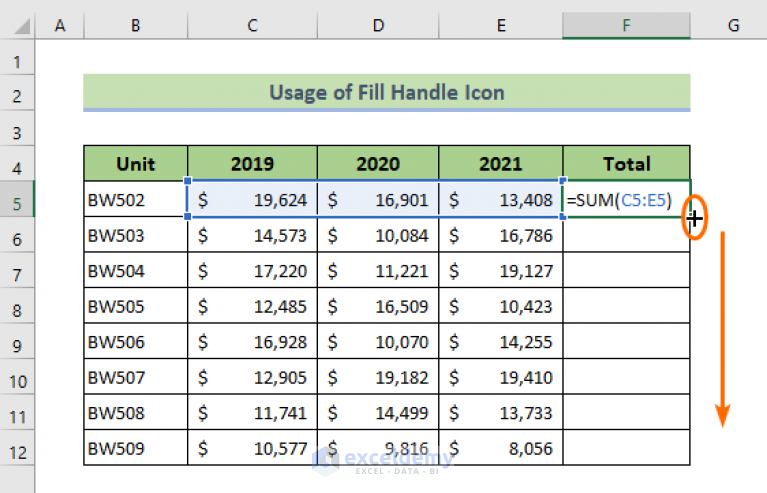 how-to-copy-a-formula-down-the-column-in-excel-7-methods