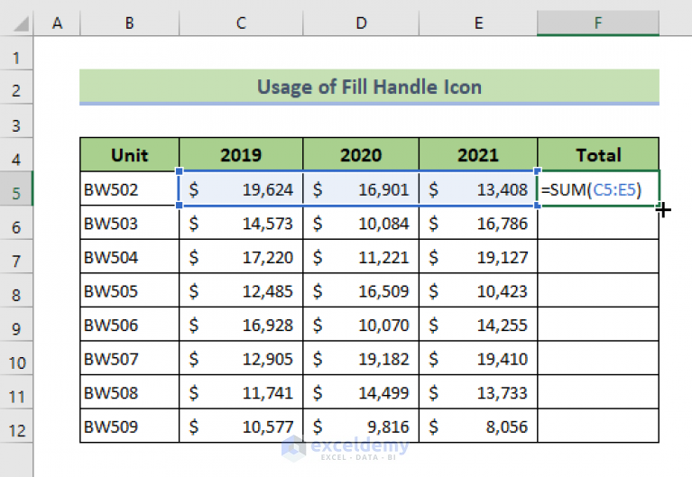 how-to-copy-a-formula-down-the-column-in-excel-7-methods