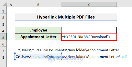  How To Hyperlink Multiple PDF Files In Excel 3 Methods ExcelDemy