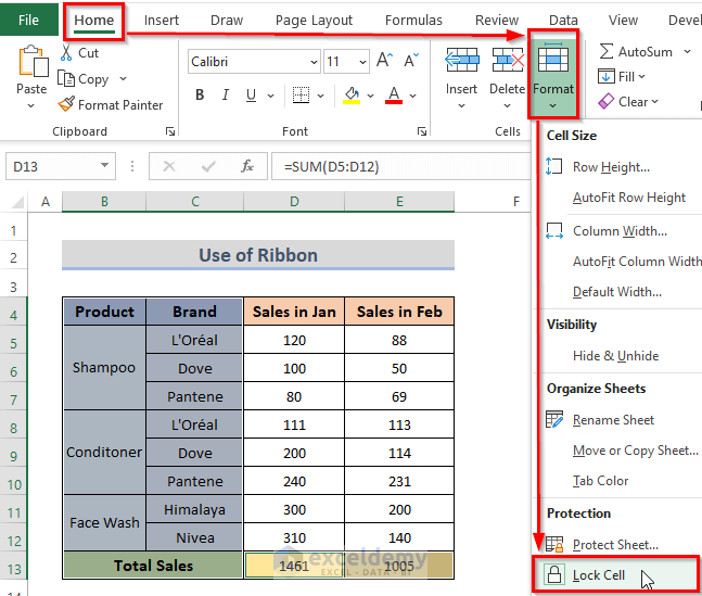 How to Lock a Group of Cells in Excel (7 Different Methods) - ExcelDemy