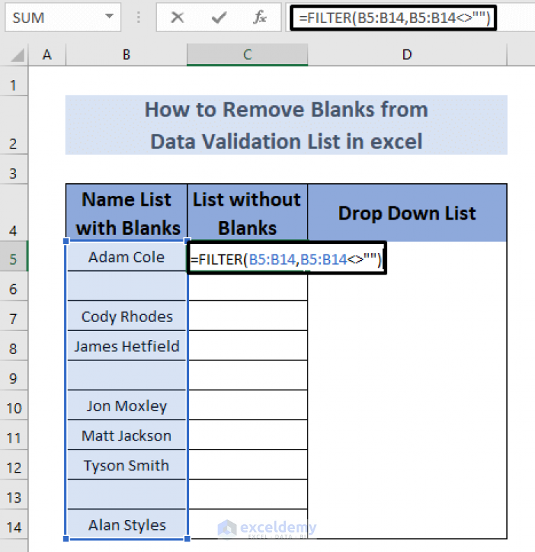 how-to-remove-blanks-from-data-validation-list-in-excel-5-methods