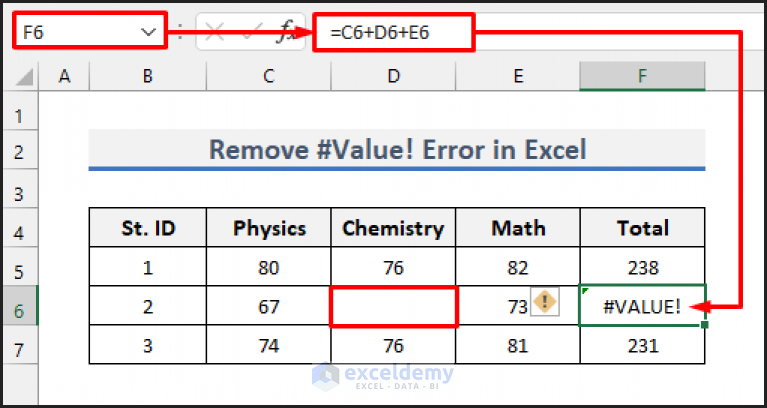 How To Remove Value Error In Excel Quick Methods Exceldemy