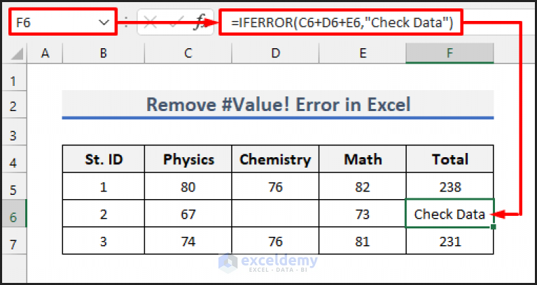 How to Remove Value Error in Excel (4 Quick Methods) - ExcelDemy