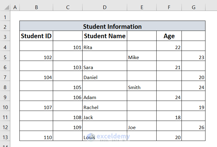 How To Delete Blank Cells In Excel And Shift Data Left