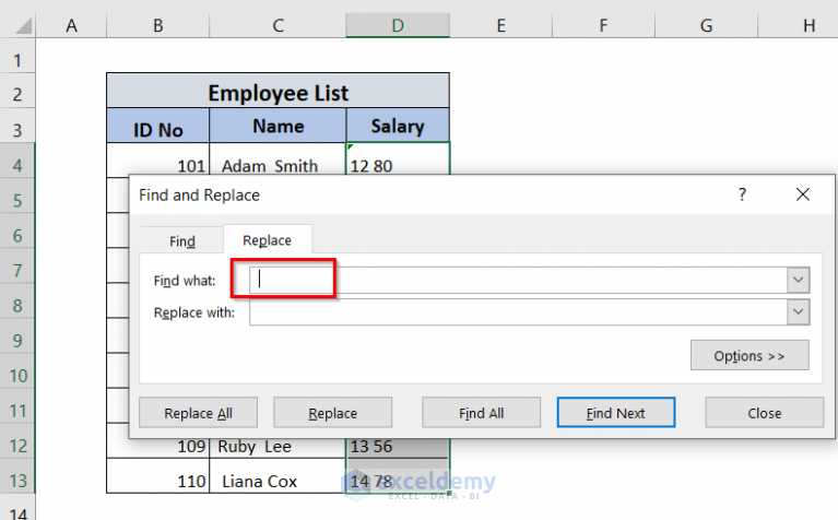 how-to-find-and-replace-space-in-excel-5-methods-exceldemy