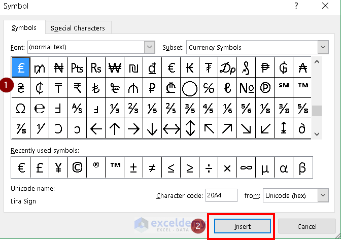 How to Add Currency Symbol in Excel (6 Ways) - ExcelDemy