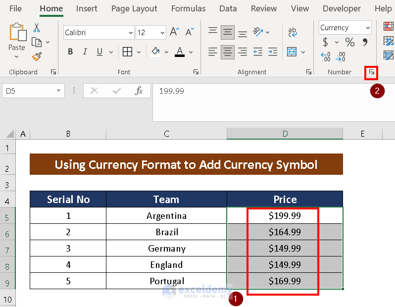 How To Add Currency Symbol In Excel 6 Ways ExcelDemy