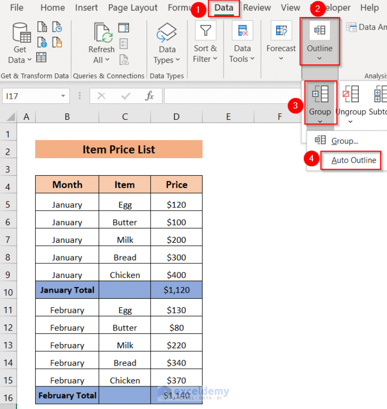 How To Create Collapsible Rows In Excel 4 Methods ExcelDemy