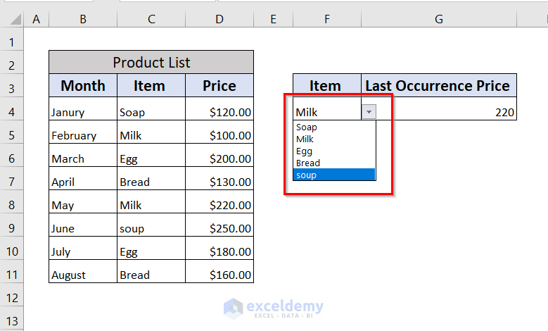 How To Find Last Occurrence Of A Value In A Column In Excel 5 Methods 