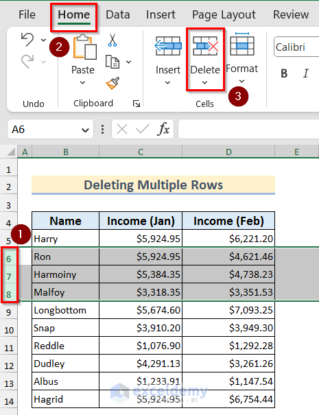 How To Add Multiple Rows And Columns In Excel 4 Examples 5695