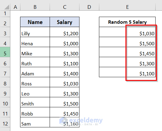 How To Select Random Numbers From A List In Excel Without Duplicates