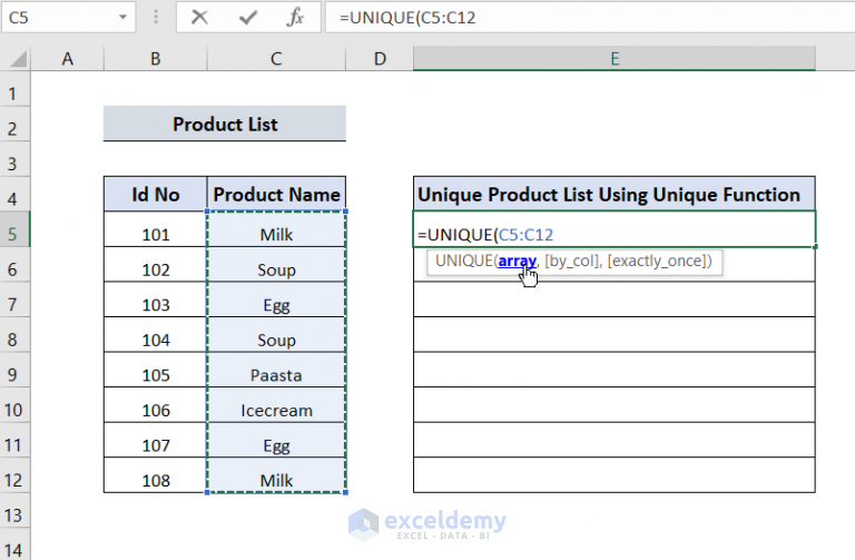 how-to-extract-unique-items-from-a-list-in-excel-10-methods