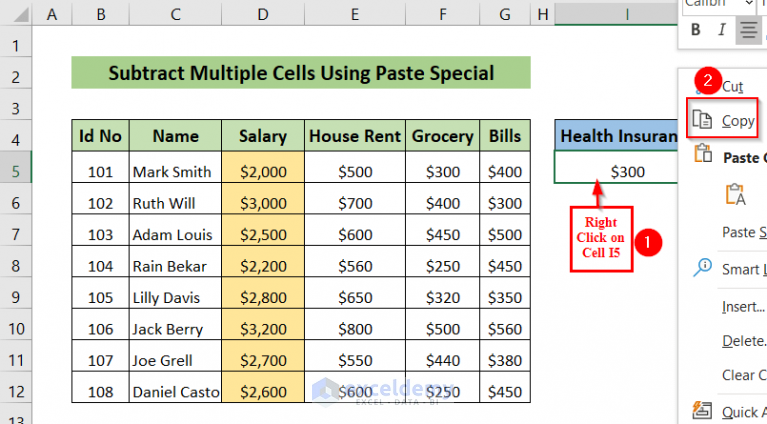 How To Subtract Multiple Cells In Excel 6 Effective Methods ExcelDemy