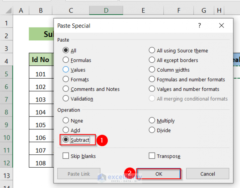 How To Subtract Multiple Cells In Excel 6 Effective Methods Exceldemy 8167