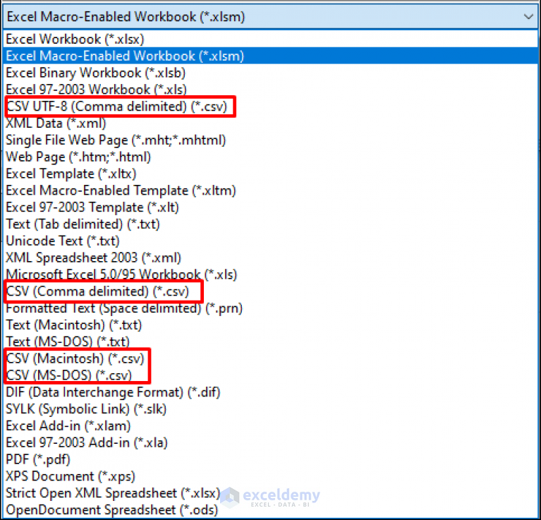 Convert Excel To Comma Delimited CSV File 2 Easy Ways ExcelDemy