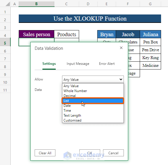 How To Change Drop Down List Based On Cell Value In Excel 2 Ways 