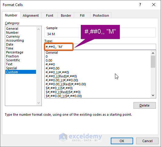 How To Format A Number In Thousands K And Millions M In Excel 4 