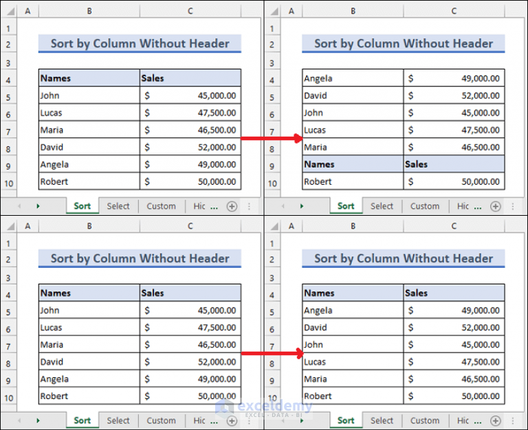 excel-sort-by-column-without-header-5-methods-exceldemy