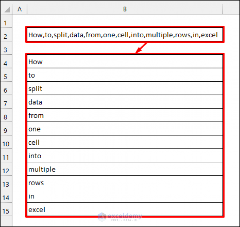 How Do I Split A Cell Into Multiple Rows And Columns In Excel