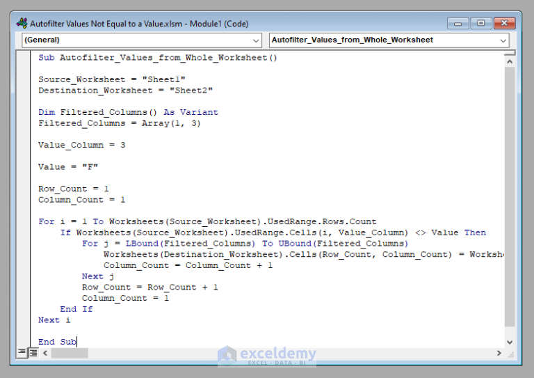 how-to-autofilter-values-not-equal-to-a-certain-value-with-vba-in-excel