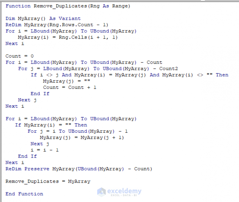 excel-vba-remove-duplicates-from-an-array-2-examples-exceldemy