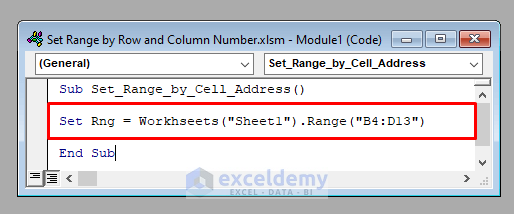  Excel VBA Set Range By Row And Column Number 3 Examples 