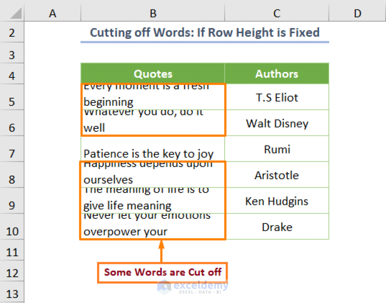 [Fix]: Excel Wrap Text Cutting off Words