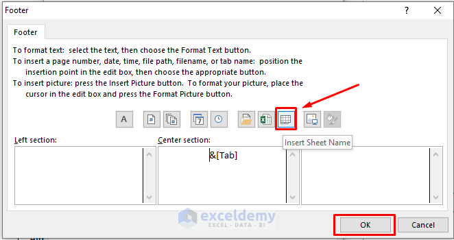 How To Apply Sheet Name Code In Footer In Excel 3 Ways ExcelDemy