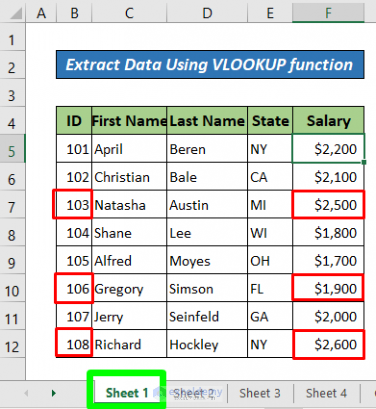 How To Extract Data From Excel Sheet 6 Effective Methods ExcelDemy