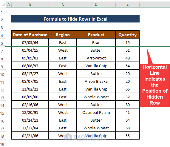 Formula To Hide Rows In Excel 7 Methods ExcelDemy