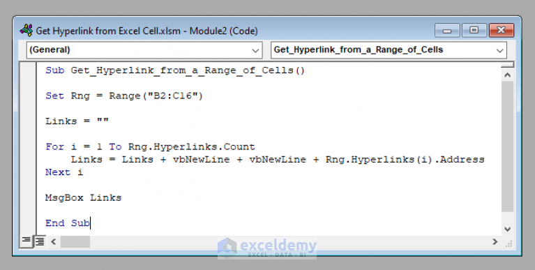 how-to-get-hyperlink-from-an-excel-cell-with-vba-3-methods