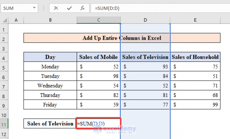 how-to-add-up-columns-in-excel-12-methods-exceldemy