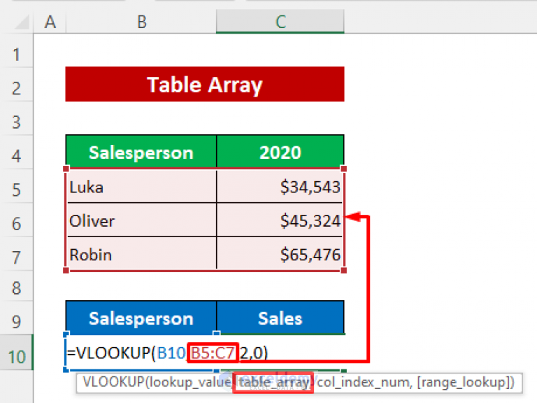 How To Create A Table Array In Excel 3 Methods ExcelDemy