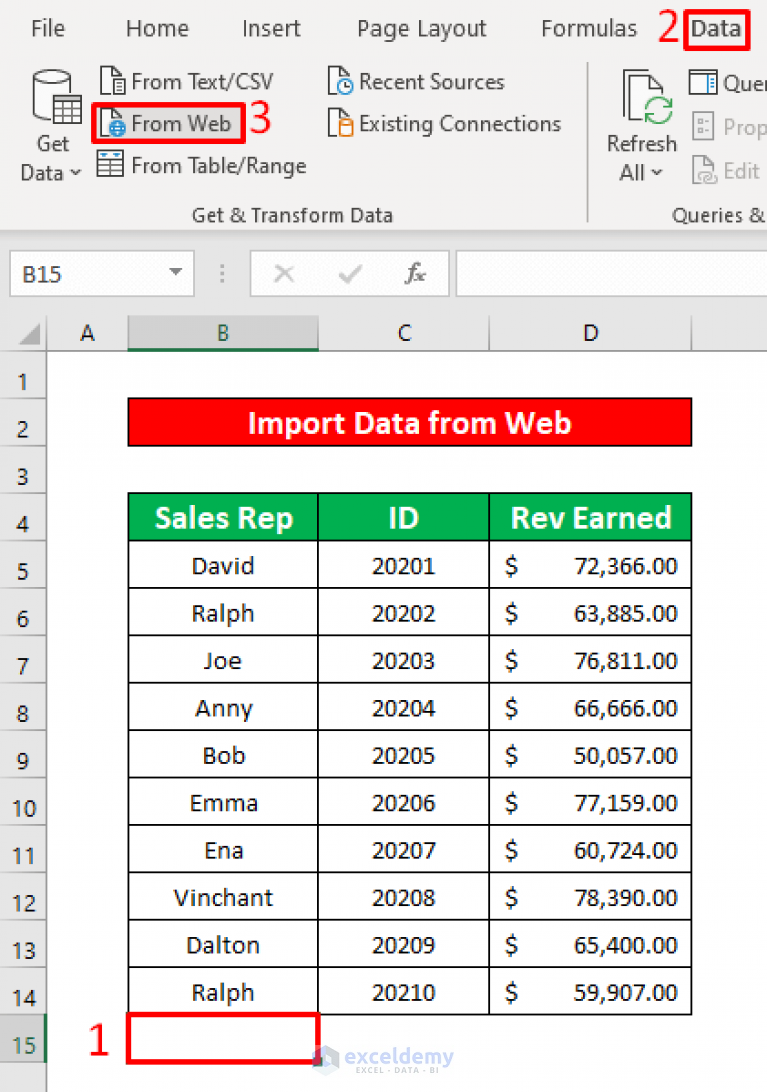 How To Import Data Into Excel From Web With Quick Steps Exceldemy 7685