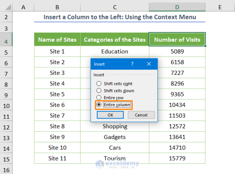 how-to-insert-a-column-to-the-left-in-excel-6-methods-exceldemy