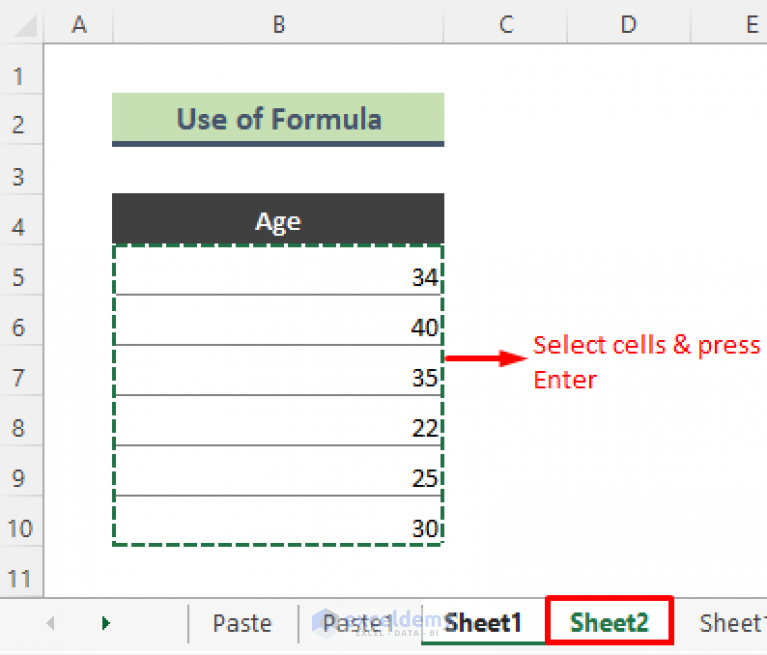 How To Link Multiple Cells In Excel From Another Worksheet