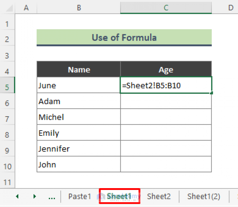 how-to-link-multiple-cells-from-another-worksheet-in-excel-5-easy-ways