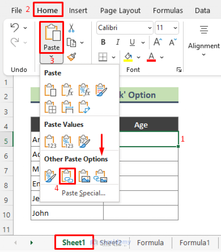 how-to-link-multiple-cells-from-another-worksheet-in-excel-5-easy-ways