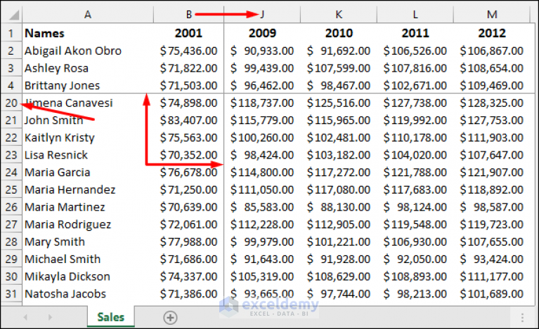 How To Lock Second Row In Excel When Scrolling