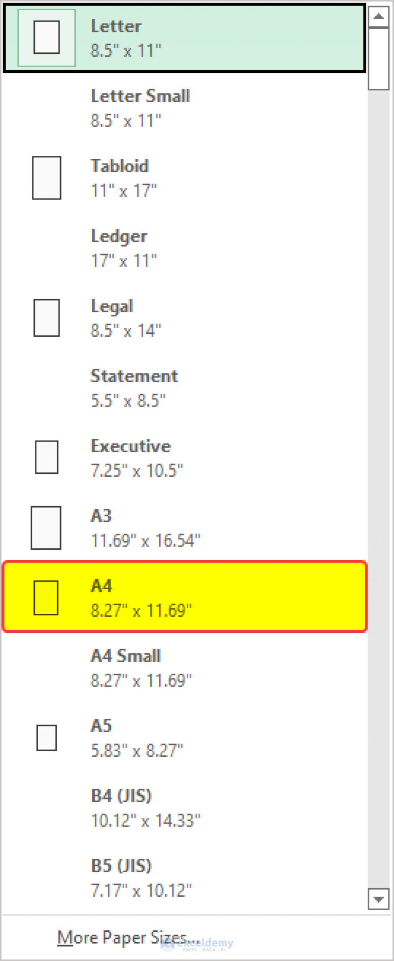 How To Print Excel Sheet In A4 Size 4 Ways Exceldemy 1031