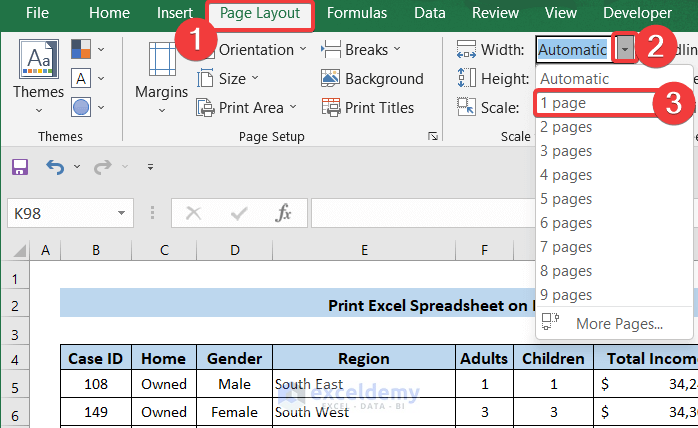 How To Print Excel Spreadsheet On Multiple Pages 3 Ways ExcelDemy