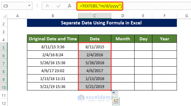 how-to-separate-date-in-excel-using-formula-5-suitable-ways