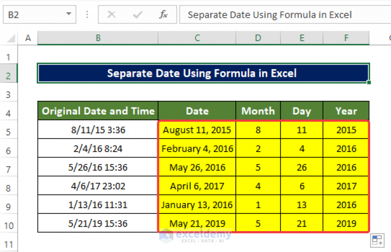 how-to-separate-date-in-excel-using-formula-5-suitable-ways