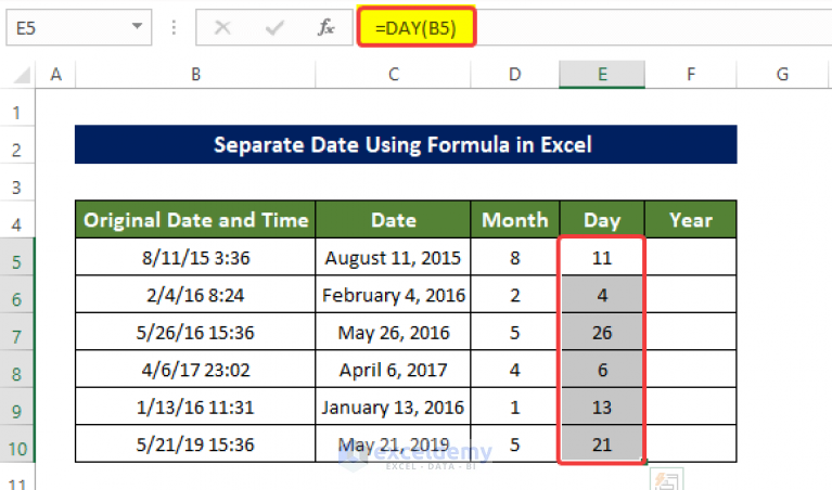 how-to-separate-date-in-excel-using-formula-5-suitable-ways