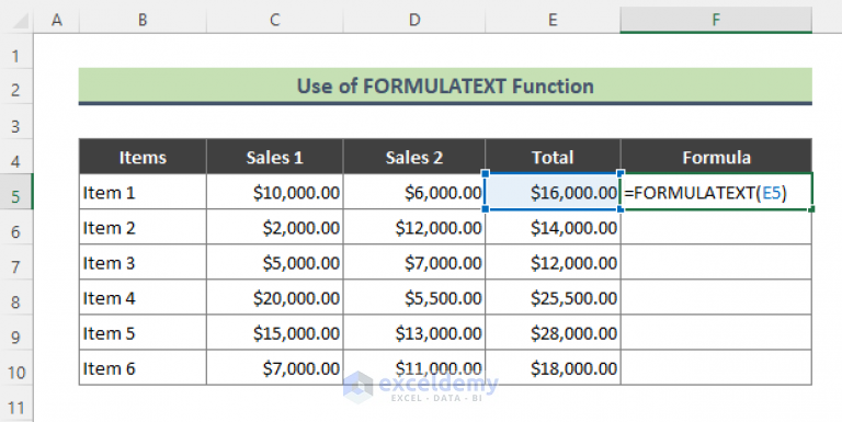 How to Show All Formulas in Excel (4 Easy & Quick Methods) - ExcelDemy