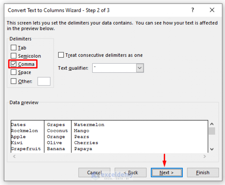 How To Split Comma Separated Values Into Rows Or Columns In Excel