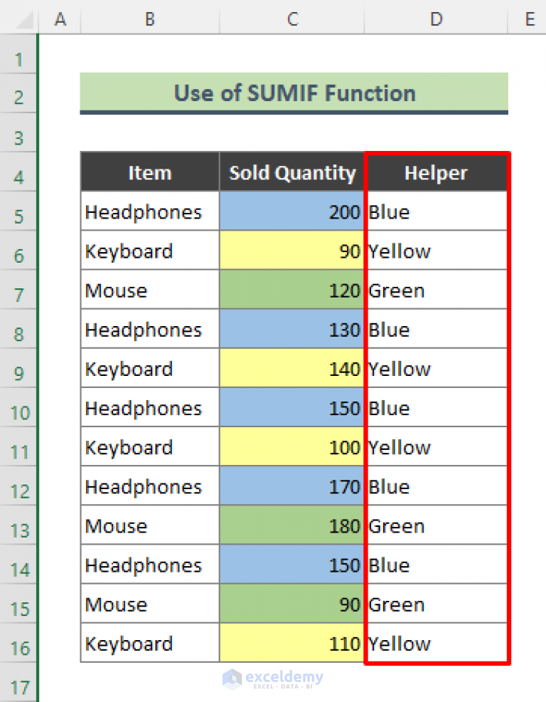 how-to-sum-columns-by-color-in-excel-6-easy-methods-exceldemy