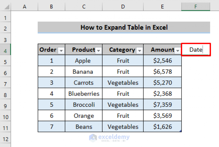 how-to-extend-table-in-excel-4-ways-exceldemy