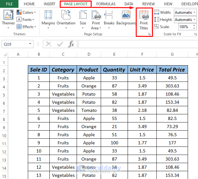 How To Remove Print Titles In Excel 3 Methods ExcelDemy