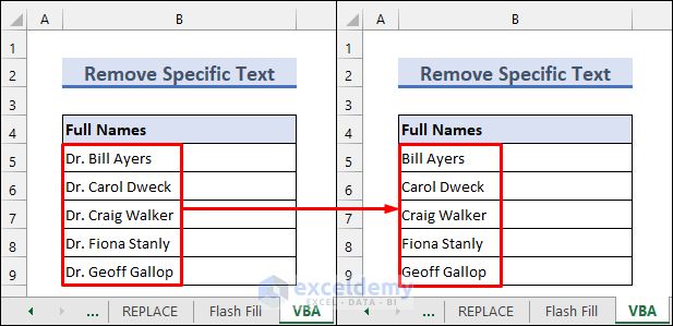 How To Remove Specific Text From A Column In Excel 8 Ways 7670